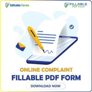 Online Complaint Fillable PDF Form