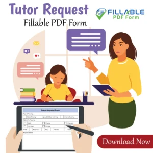 Tutor Request Fillable PDF Form