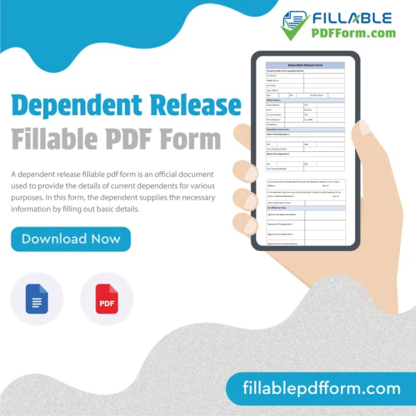 Dependent Release Fillable PDF Form