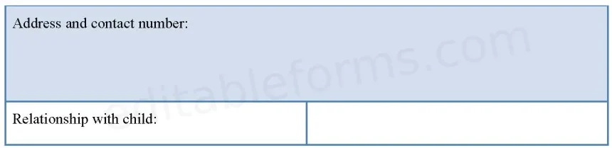 Daycare Registration Fillable PDF Form